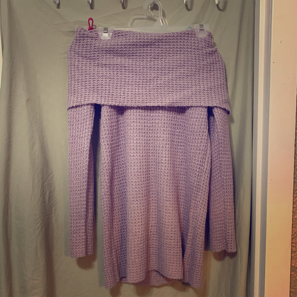 Off the shoulder NO COMMENT Sweater